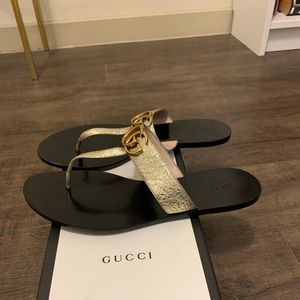 Gucci Marmont T-strap thong sandal